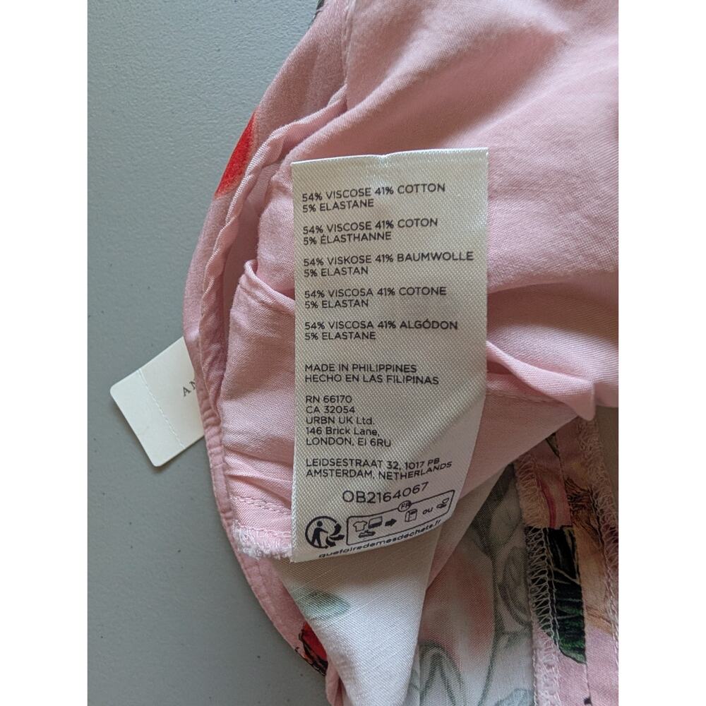 NWT Maeve High-Rise Veggie Print Crop Wide-Leg Pants Size 2 Pink #8G539 - Picture 10 of 10